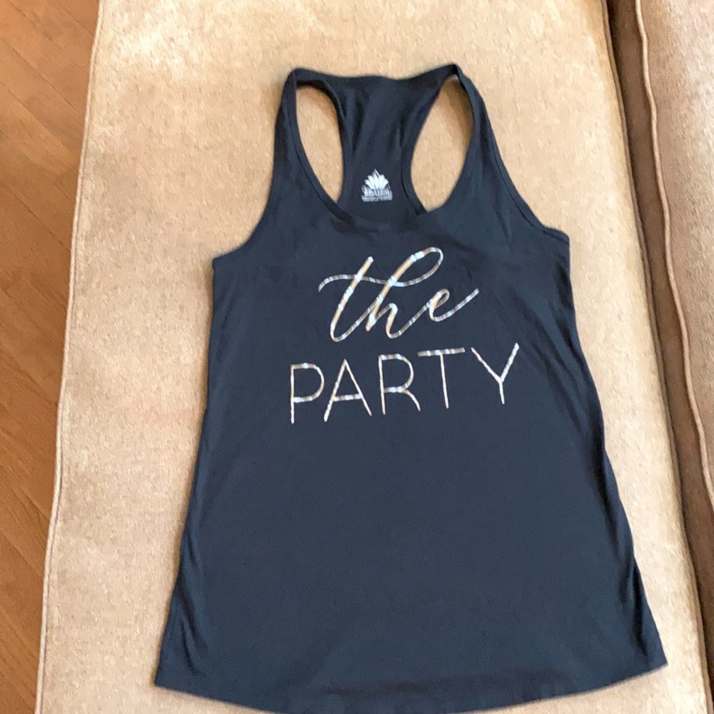 Black racer back tank top
